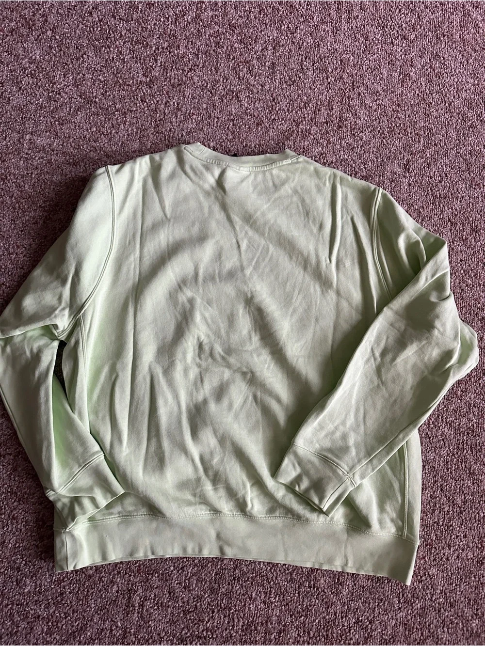 Nike Light Green Crewneck Sweatshirt with Navy 'Just Do It' Graphic